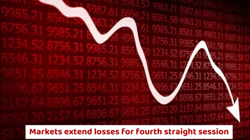 Sensex and Nifty end lower for the fourth consecutive session amid weak global cues and cautious investor sentiment