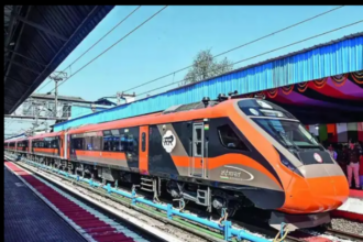 Vande Bharat Sleeper Train during high-speed trial showcasing modern design, advanced safety features and sleeper coaches for long-distance travel