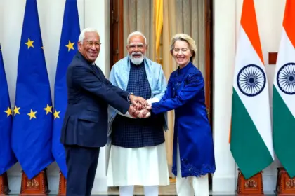 India-EU Free Trade Agreement: प्रधानमंत्री नरेंद्र मोदी और यूरोपीय आयोग अध्यक्ष उर्सुला वॉन डेर लेयेन भारत–ईयू शिखर सम्मेलन में