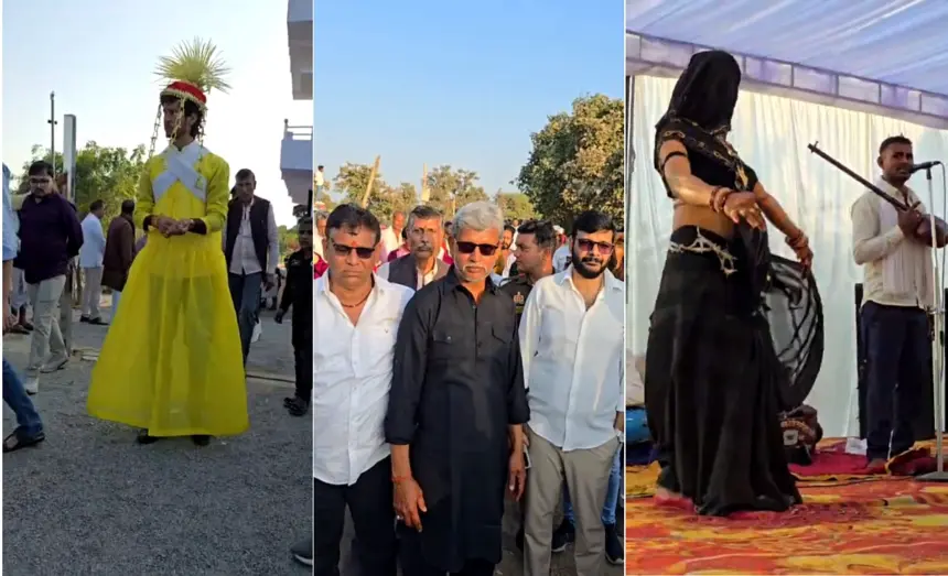 Hamirpur Bullock Cart Procession: हमीरपुर के मौदहा क्षेत्र के गुढ़ा गांव में 25 सजी-धजी बैलगाड़ियों से निकली बारात