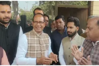 Shivraj Singh Chouhan Mathura Visit: Shivraj Singh Chouhan addressing media during Mathura visit on US-India deal