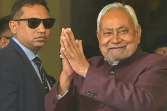 Bihar CM Nitish Kumar addressing Bihar Assembly during budget session