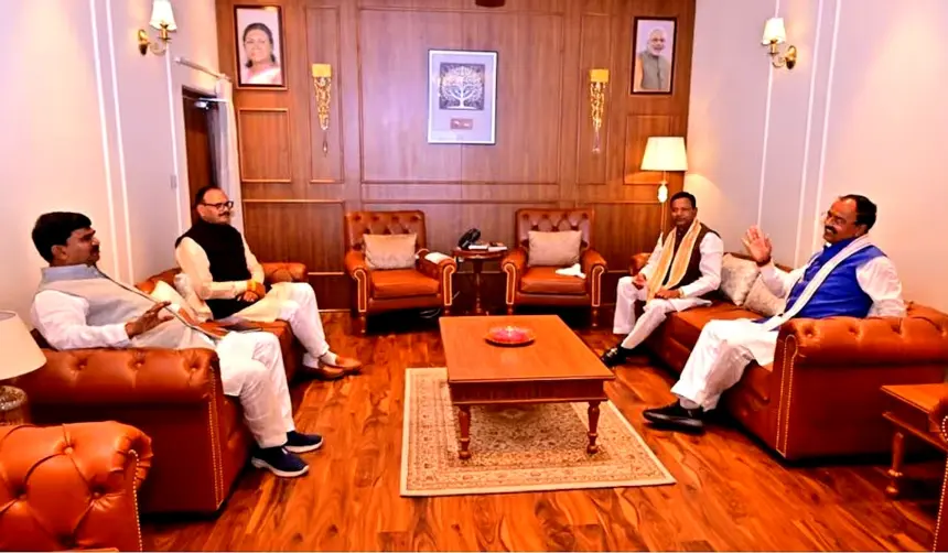 UP BJP Core Committee Meeting: Brajesh Pathak residence Lucknow BJP core committee meeting