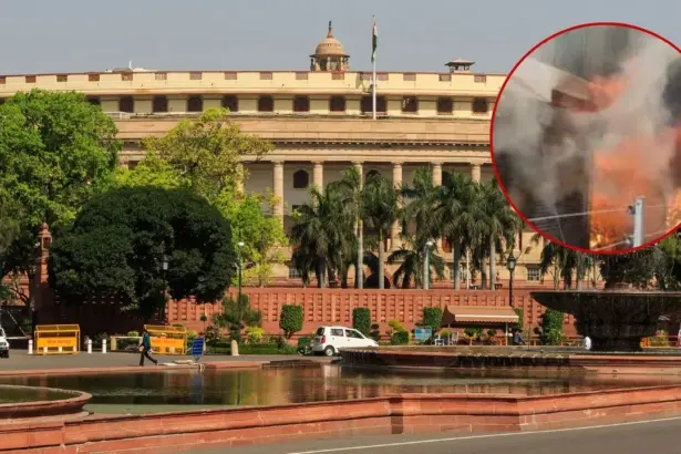 Old Parliament Fire Incident
