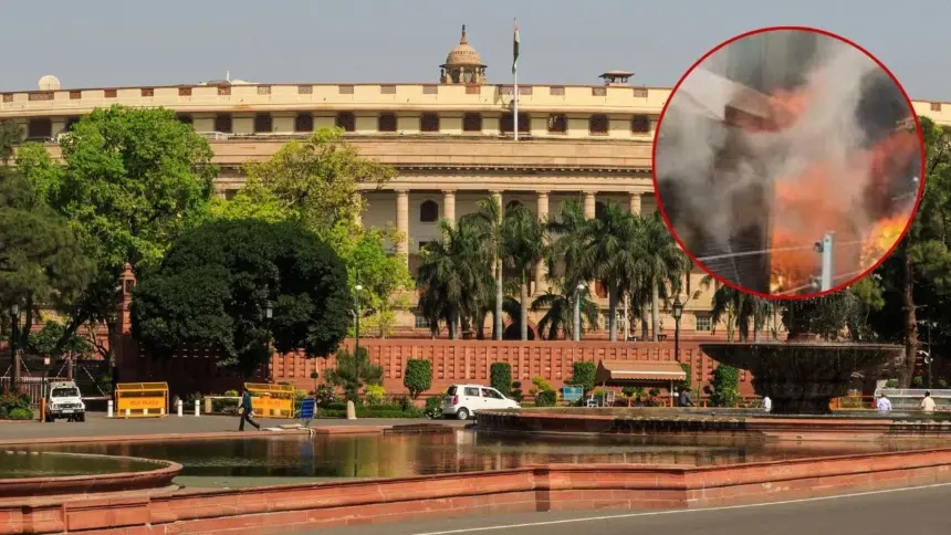 Old Parliament Fire Incident