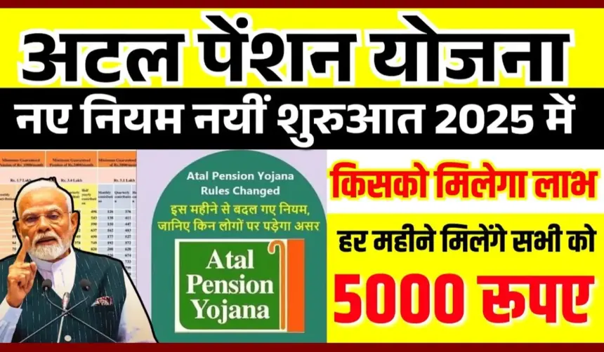 Atal Pension Yojana: chart showing monthly contribution vs ₹5000 pension benefits