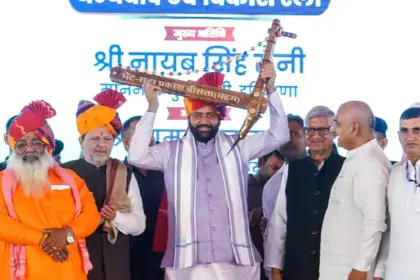 Maham Development Rally 2026: महम में आयोजित धन्यवाद एवं विकास रैली में परियोजनाओं का उद्घाटन करते हुए मुख्यमंत्री