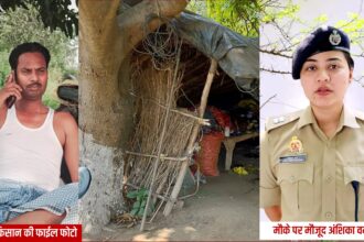 Faridpur Farmer Murder Case: बरेली फरीदपुर के रायपुर हंस गांव में खेत की झोपड़ी के पास जांच करती पुलिस टीम