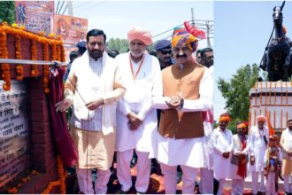 Haryana CM Nayab Saini: unveiling renovated Maharana Pratap statue in Ambala during Maharana Pratap Jayanti event