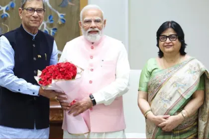 Haryana development meeting: Governor Asim Kumar Ghosh meeting PM Narendra Modi in New Delhi discussing Haryana development and education initiatives