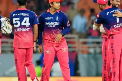 IPL 2026 Eliminator: Rajasthan Royals players celebrating victory in IPL 2026 Eliminator