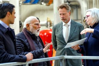 PM Modi Netherlands Visit: During PM Modi's Netherlands visit, Prime Minister Narendra Modi visited the Afsluitdijk water management project.