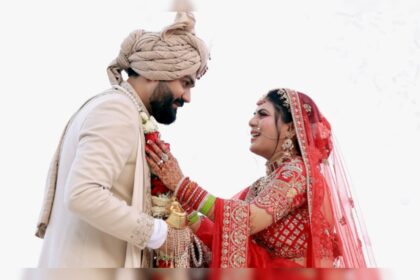 District Panchayat President Couple Gaurav Chaudhary and Monika Yadav after their wedding ceremony, creating a unique political milestone in Uttar Pradesh.