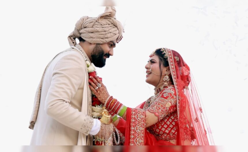 District Panchayat President Couple Gaurav Chaudhary and Monika Yadav after their wedding ceremony, creating a unique political milestone in Uttar Pradesh.