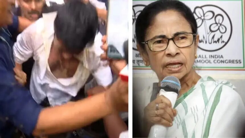 Kalyan Banerjee Attack Video: TMC MP Kalyan Banerjee lying on the ground during alleged scuffle in Chanditala Hooghly.