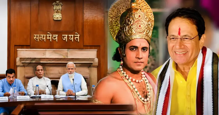 Arun Govil Modi Cabinet: Prime Minister Narendra Modi with BJP MP Arun Govil amid discussions over the 2026 Union Cabinet reshuffle.