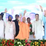 CM Yogi Moradabad Speech: CM Yogi Adityanath addressing a public rally in Moradabad while targeting Akhilesh Yadav and Samajwadi Party over UP politics.