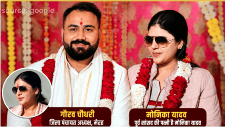 Gaurav Chaudhary Farrukhabad: Meerut Zila Panchayat Adhyaksh Gaurav Chaudhary during first visit to Farrukhabad sasural with family members during welcome ceremony and havan pujan