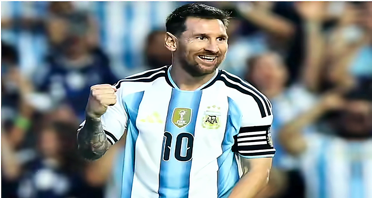 PHTO: ET, Lionel Messi Argentina vs Iceland : Lionel Messi celebrating during an Argentina football match, wearing the iconic number 10 jersey, smiling and raising his fist after a crucial moment ahead of the FIFA World Cup 2026.