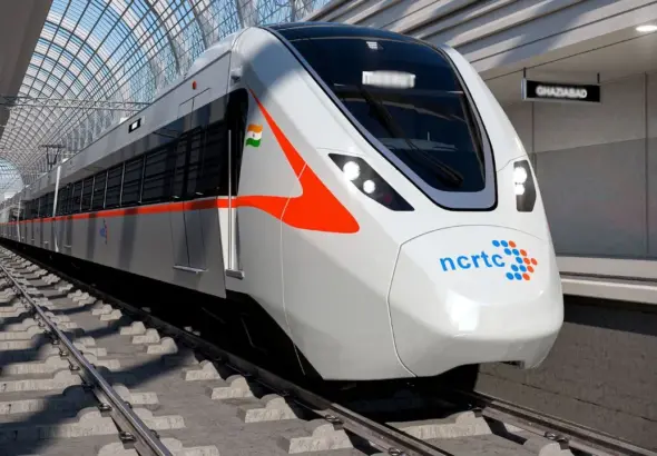 CM Yogi addressing a public gathering in Unnao while announcing Lucknow Unnao Kanpur Rapid Rail and ₹577 crore development projects.