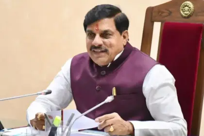 MP Cabinet Decisions 2026: Madhya Pradesh Chief Minister Mohan Yadav addressing the cabinet meeting while announcing major development decisions.