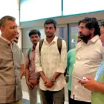 MT Jalveer Attack: Indian crew members of MT Jalveer meeting Indian Embassy officials in Muscat before returning to India after the Hormuz Strait incident.