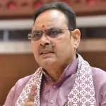 Rajasthan CM Bhajan Lal Sharma announcing the renaming of Mount Abu to Aburaj during a public event in Sirohi district.