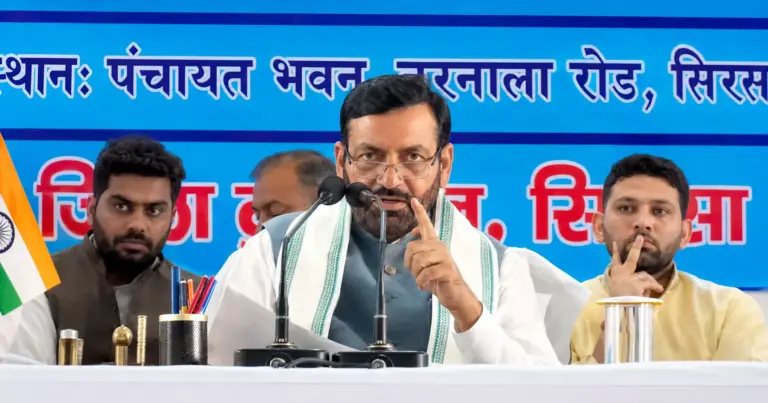 Nayab Saini Sirsa Meeting : addressing District Public Relations and Grievance Redressal Committee meeting in Sirsa