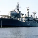 Operation Flowers Are Blooming: Indian Navy warship and Seychelles leadership symbolizing Operation Flowers Are Blooming during the 1986 coup prevention mission.