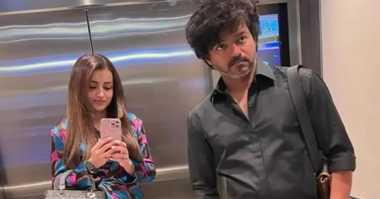 Thalapathy Vijay Trisha Relationship: Trisha Krishnan posing with Thalapathy Vijay during his 52nd birthday celebration in June 2026.