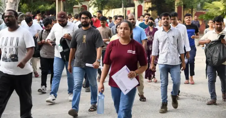 UP Police Constable Exam: Candidates gathered at Meerut railway station and bus stand ahead of the UP Police Constable Exam 2026, preparing for the recruitment examination.