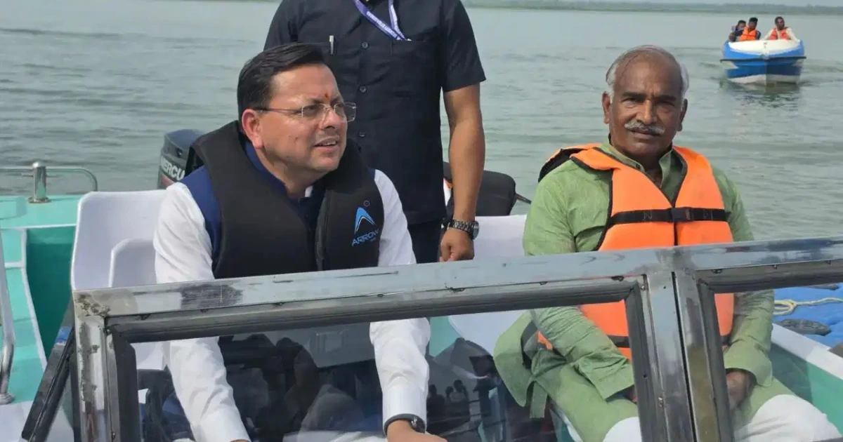 Uttarakhand Adventure Sports Hub: Chief Minister Pushkar Singh Dhami inspecting preparations for the international kayaking and canoeing competition in Gadarpur to promote Uttarakhand Adventure Sports Hub and tourism development.