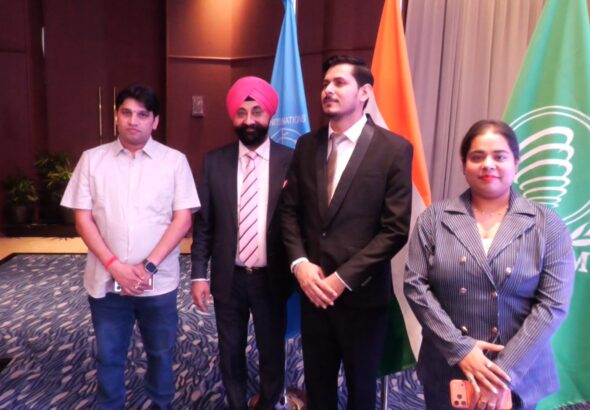 Vijay Sharma after his appointment as Advisor (Cultural Affairs) at IIMSAM, an ECOSOC-affiliated intergovernmental organization working