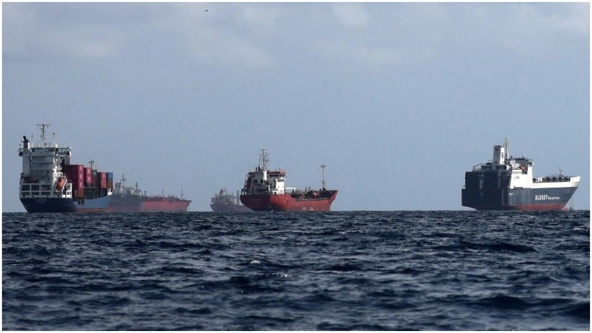 West Asia War: Qatar LNG tankers sailing through the Strait of Hormuz amid tensions and ongoing US-Iran peace negotiations.