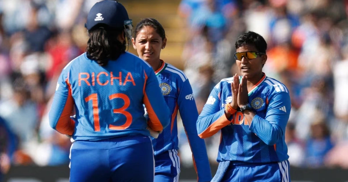 Women's T20 World Cup: Smriti Mandhana and Deepti Sharma celebrating after India's 64-run victory over Pakistan in the ICC Women's T20 World Cup 2026 at Edgbaston.