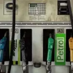 Crude Oil Prices: Fuel station displaying petrol and diesel prices amid falling crude oil prices in the global market.