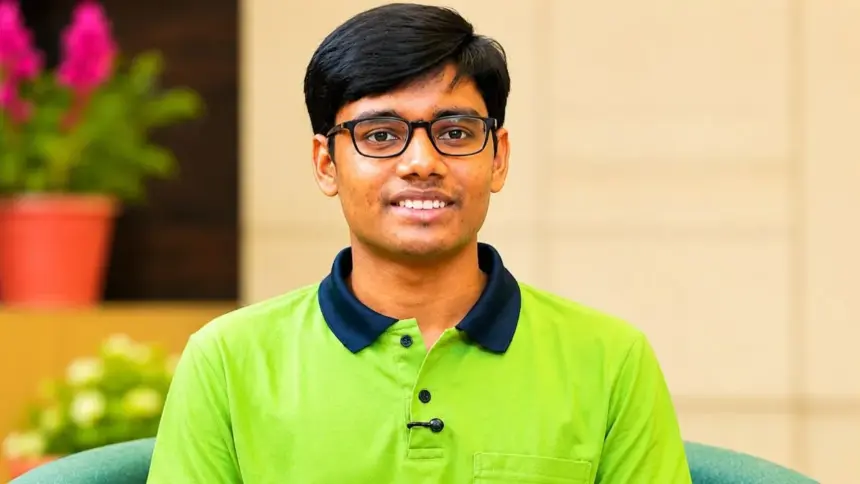 JEE Advanced Result 2026: Shubham Kumar celebrating AIR-1 in JEE Advanced Result 2026 with fellow Kota toppers Kabir Chhillar and Arnav Gautam