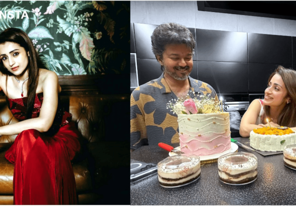 Trisha Krishnan Controversies: Trisha Krishnan during a public appearance highlighting Zara controversy, Vijay birthday post and other major controversies.