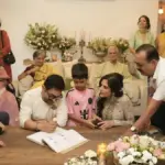 Aamir Khan marries Gauri Spratt: Aamir Khan signs marriage documents with Gauri Spratt during their intimate wedding ceremony in Mumbai surrounded by close family members