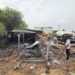 Ahmedabad Firecracker Factory Blast: Rescue teams and firefighters at the site in Ramol after a deadly explosion at an illegal firecracker factory.