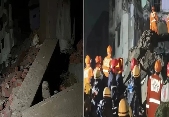 Bhiwandi Building Collapse: Rescue teams conduct operations after the building collapse in Bhiwandi. where three workers died.