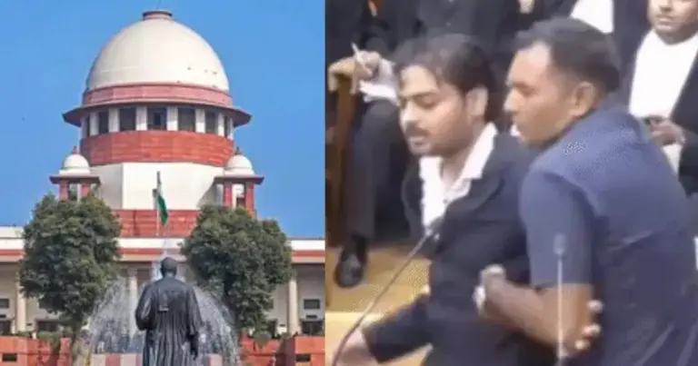 Chief Justice Surya Kant: Chief Justice Surya Kant during Supreme Court proceedings after a courtroom disruption involving a petitioner who threw papers and created a disturbance.