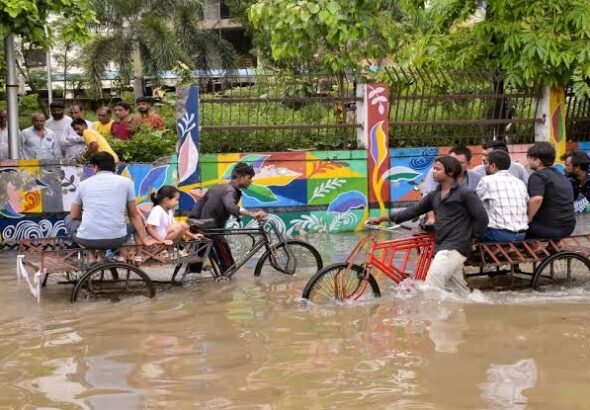 Deep Depression over the Bay of Bengal bringing heavy rainfall, thunderstorms and flood alerts across eastern, central and northern India.