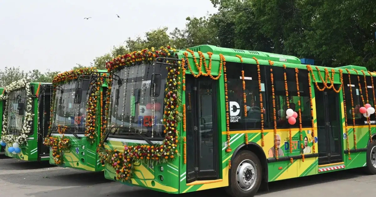 Delhi Electric Bus Expansion: New electric buses added to Delhi’s public transport fleet during the Delhi Electric Bus Expansion program alongside announcements for modern bus depots and a high-security jail project in Narela.