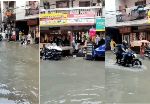 Delhi Monsoon Rain: Heavy monsoon rain causes waterlogging at Dwarka Expressway underpass and major roads across Delhi NCR, disrupting traffic.