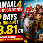 Dhamaal 4 Box Office Collection: Ajay Devgn's Dhamaal 4, Akshay Kumar's Welcome to the Jungle and Alia Bhatt's Alpha in a 2026 box office collection comparison graphic.
