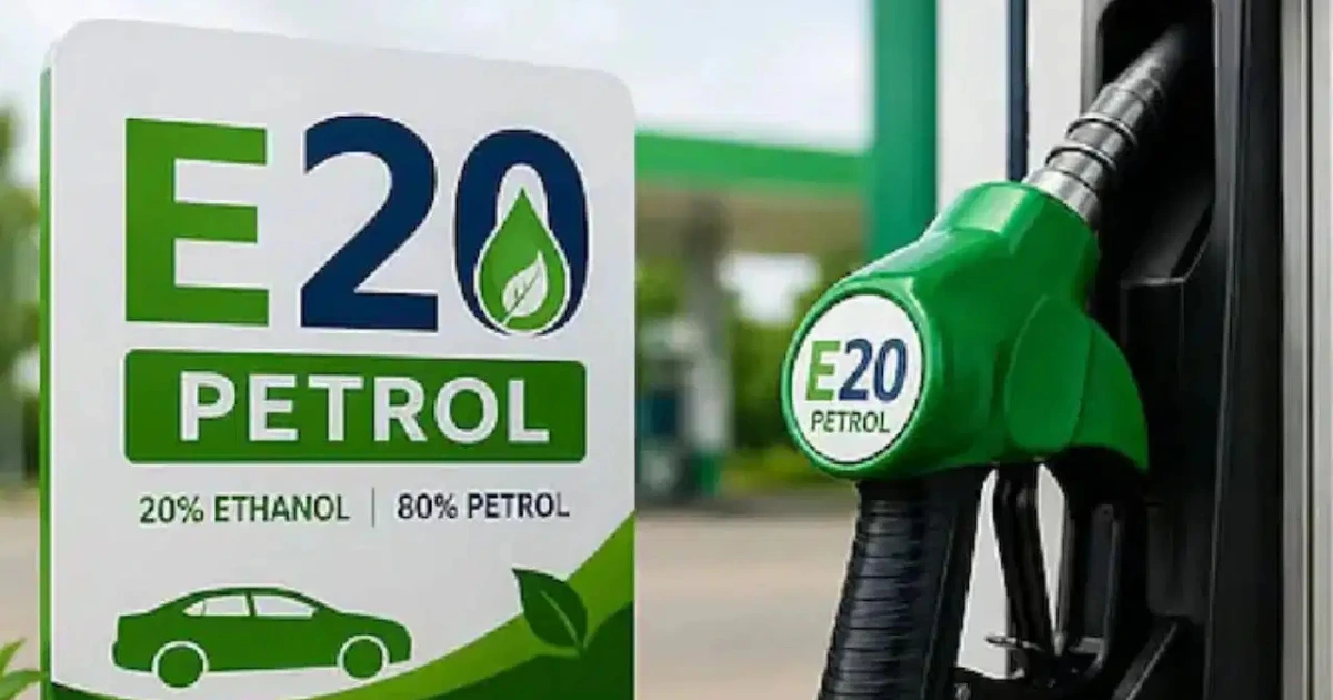 High Ethanol Petrol Policy: Fuel dispensing station displaying ethanol blended petrol options as India reviews its High Ethanol Petrol Policy and future E22 to E30 fuel implementation plans.