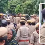 Lalita Gautam Case: Police personnel and protesters during demonstrations related to the Lalita Gautam Case in Meerut, where clashes, lathicharge and a viral SSP video triggered widespread political debate.
