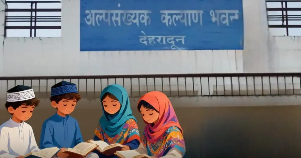 Minority Education Authority: Students studying inside a madrasa classroom in Uttarakhand after the implementation of the Minority Education Authority and new education regulations.