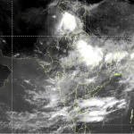 Monsoon Returns India: INSAT satellite image showing dense monsoon clouds over northern, central and eastern India on July 19, 2026